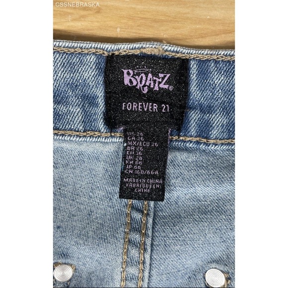 Forever 21‎ Blue Bratz Wide Leg Cargo Jeans - Size 26 - Picture 8 of 8